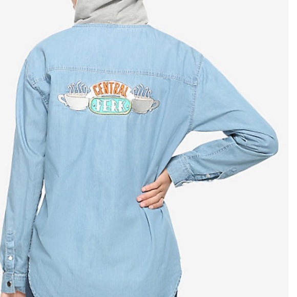 Friends Central Park Denim Button Up - Picture 1 of 4